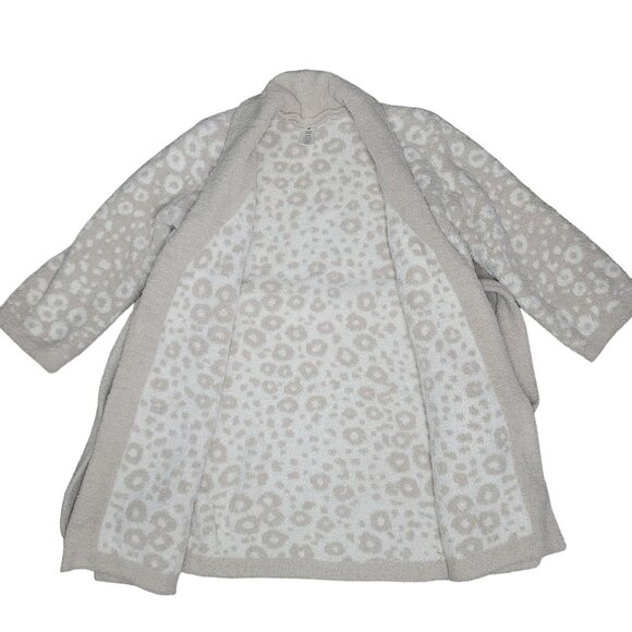 Members mark thick and comfortable  fuzzy CozyChic Leopard Print Wrap Robe S/M - Picture 4 of 7